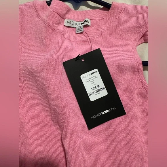 NWT Fashion Nova Pink Cut Out Knot Dress - Picture 5 of 5